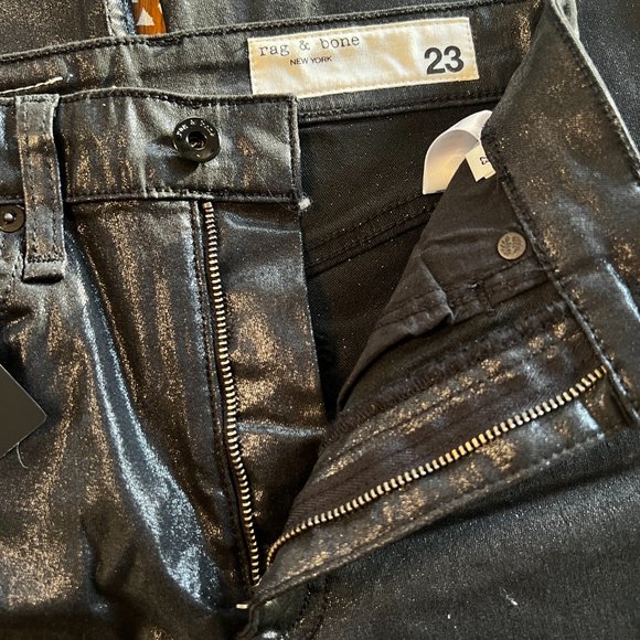 Casey High-Rise Ankle Flare - Coated Black - Picture 9 of 10